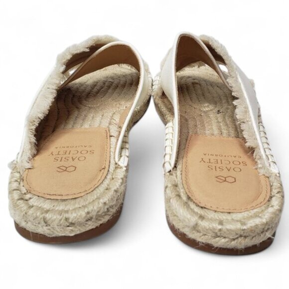 Oasis Society Espadrille Slide Sandals Women's Frilly Boho Cross Strap Resort 6 - Picture 6 of 9